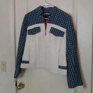 Womens Rocawear print and leather jacket sizes L